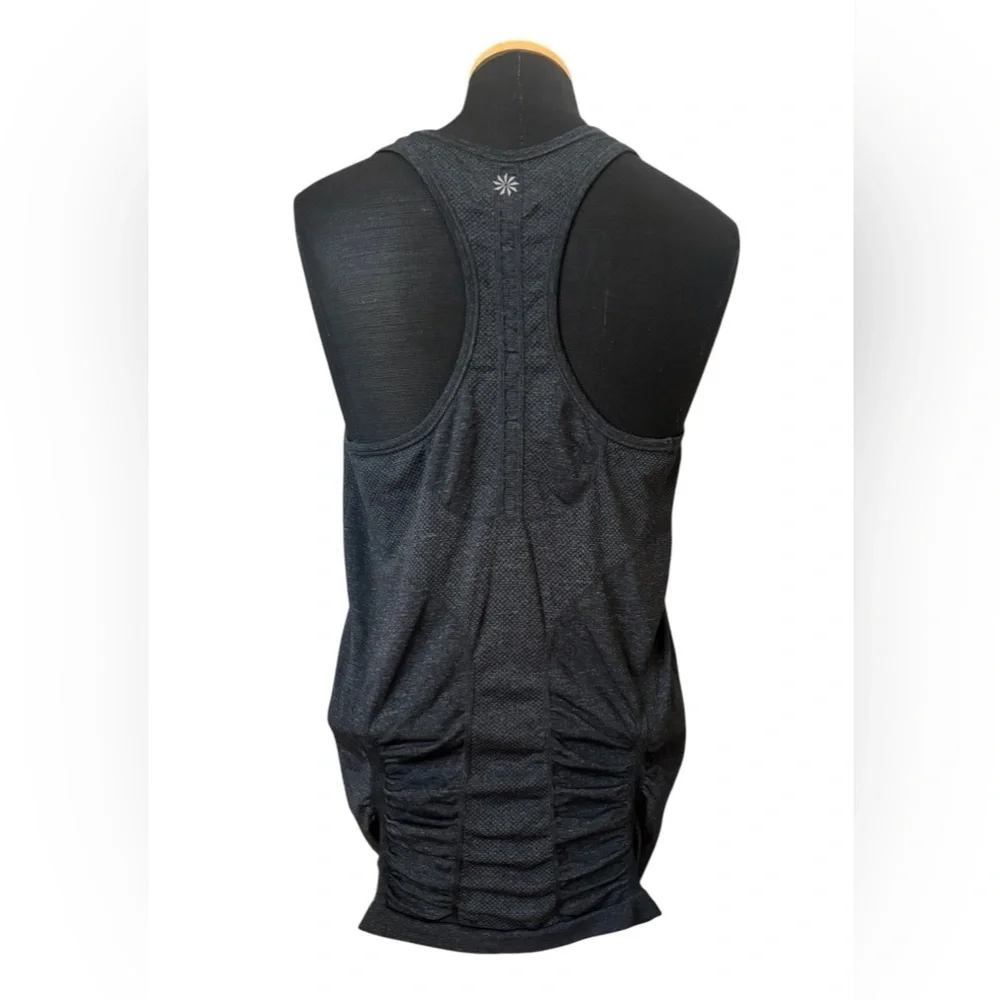 Athleta Fastest Track Seamless Side Ruched Tank Top XL Grey